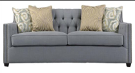 Độ bền Nội thất sảnh khách sạn Sofa bọc nệm 2 chỗ màu xám 220 * 90 * 85cm