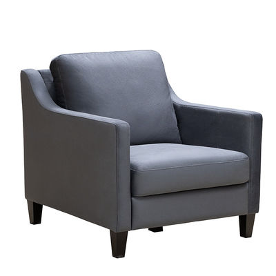 Ghế bành có thể ngả bằng vải màu xám 78 * 80 * 85cm Ghế bành nhung màu xám nhạt