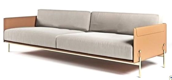 Nội thất sảnh khách sạn không thấm nước Sofa đôi Sofa trường kỷ hiện đại 1800 * 900 * 790mm