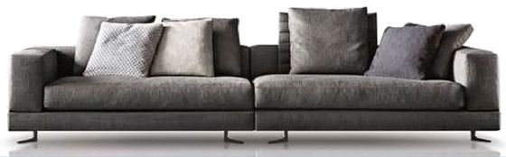 Sofa mặt cắt dài màu xám Nội thất sảnh khách sạn Độ bền và tuổi thọ