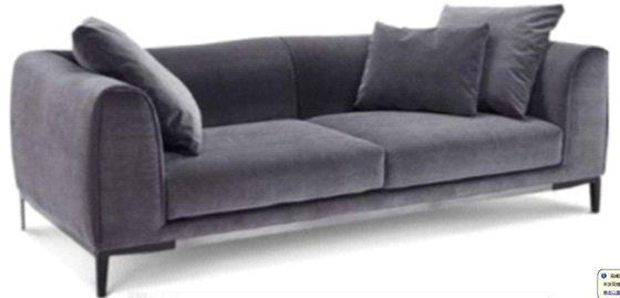 Ghế sofa màu đen thương mại của ODM và chiếc ghế dài 2 chỗ nhỏ dành cho người yêu