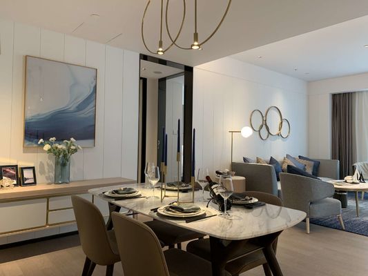 Bộ đồ nội thất bằng gỗ đặc ASCOTT Bộ phòng khách cho căn hộ ODM