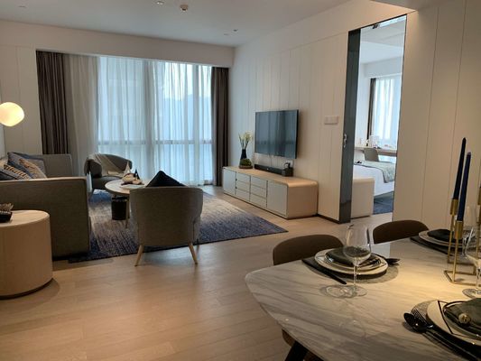Bộ đồ nội thất bằng gỗ đặc ASCOTT Bộ phòng khách cho căn hộ ODM