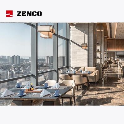 Modern Luxury Hotel Restaurant Furniture Set Solid Wood Table and Leather Chairs for Four (Máy nội thất khách sạn và nhà hàng sang trọng hiện đại)