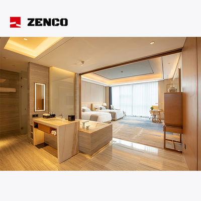 Bộ đồ nội thất phòng ngủ khách sạn kiểu sang trọng nhẹ, kích thước 1500 * 2000 * 300