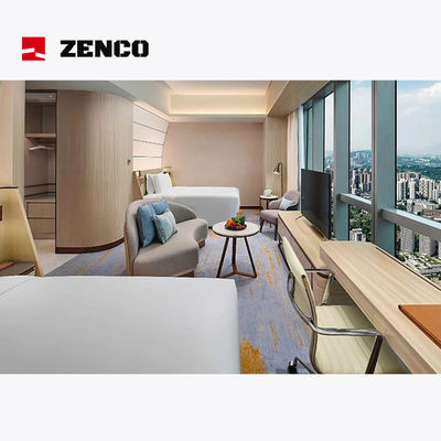 Bộ đồ nội thất phòng ngủ khách sạn gỗ tối giản gốc, kích thước 3000 * 600 * 1100mm