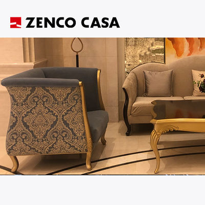 Thiết lập đồ nội thất phòng khách sạn kiểu châu Âu ghế sofa và bàn cà phê
