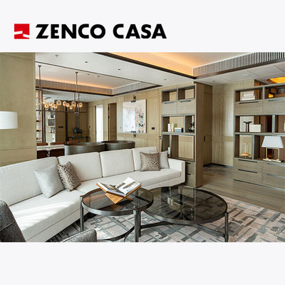 Đồ nội thất phòng khách sạn bao gồm ghế sofa phòng khách và bàn cà phê kích thước 3600 * 900 * 780
