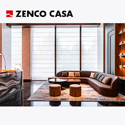 Bộ đồ nội thất giải trí của khách sạn bao gồm ghế sofa da và bàn cà phê đá cẩm thạch