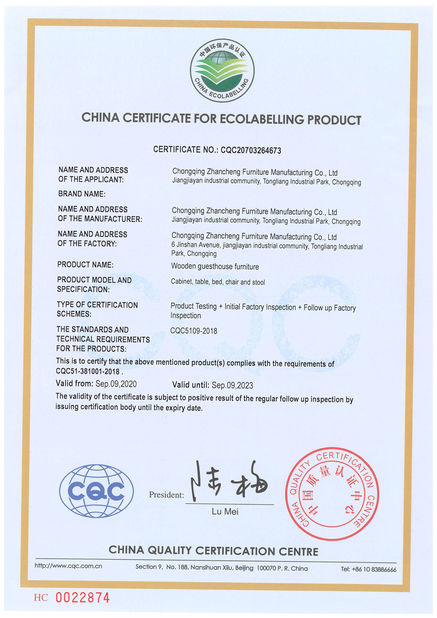 Trung Quốc ZENCO Chứng chỉ